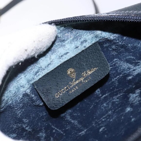 GUCCI GG Supreme Sherry Line Shoulder Bag PVC Navy Gold 378 02 004 Auth 140950 - Picture 10 of 16